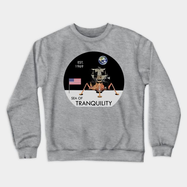 Apollo 11 Moon Landing Sea of Tranquility Crewneck Sweatshirt by IORS